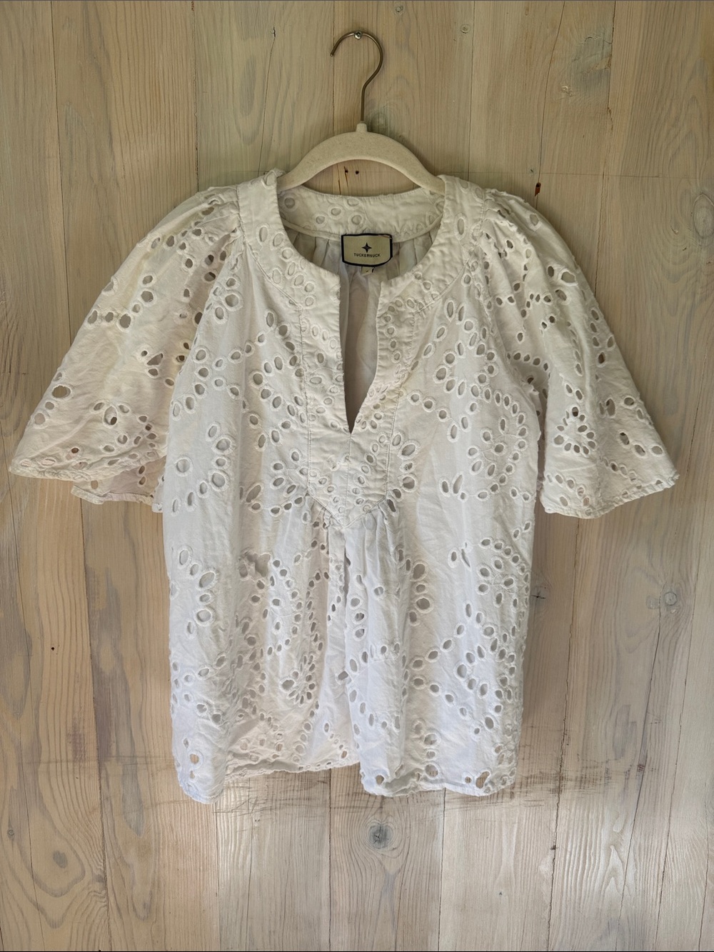 Tuckernuck White Eyelet Top Size S